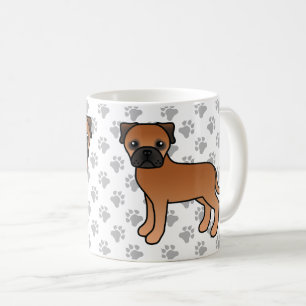 Red Bullmastiff Cute Cartoon Dog Coffee Mug