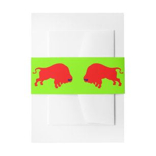 Red Bulls Green Invitation Belly Bands Band