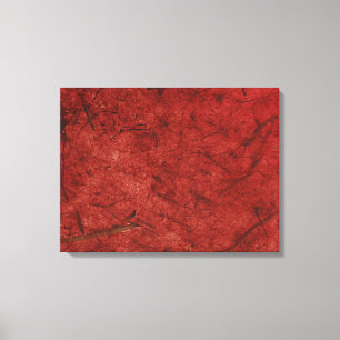 Red Burgundy Banana Paper Wrapped Canvas Print
