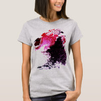 Red Burgundy Black Airbrush Paint Splashes Design