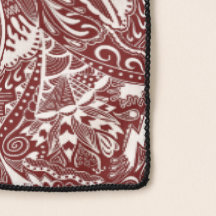 Red Burgundy Mandala Art Design Intricate Circles