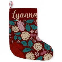 Red Burgundy Pattern Retro Cozy Christmas Charm