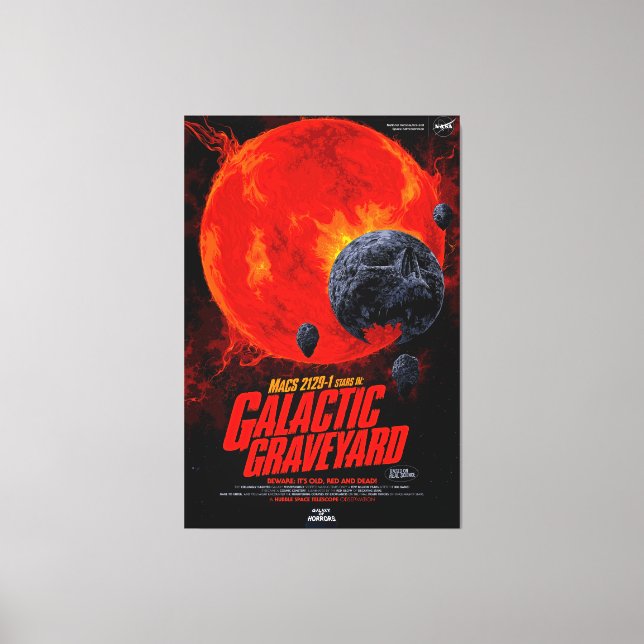 Red Burning Graveyard Planet Canvas Print (Front)