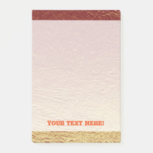 Red burnt terracotta gradient aluminum grunge post-it notes