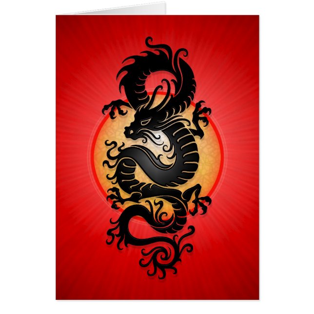 Red Burst Chinese Dragon (Front)