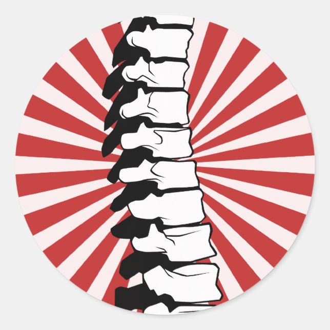 Red Burst Spine Stickers (Front)