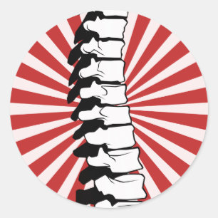 Red Burst Spine Stickers