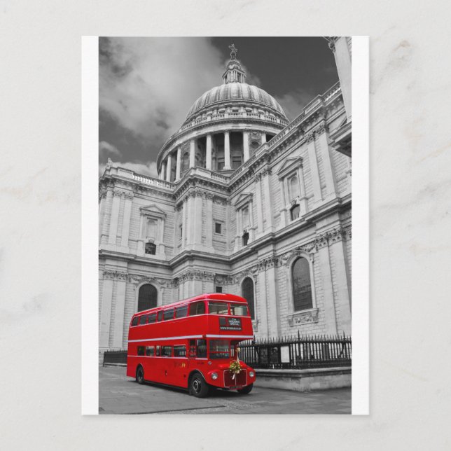 Red Bus and St Pauls Uni(multiple images selected) Postcard (Front)