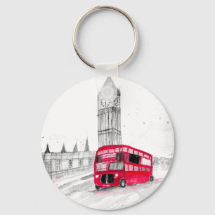 Red bus London Keychain