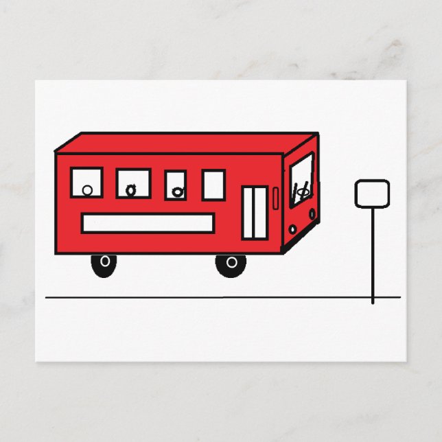 Red Bus Postcard (Front)