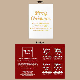 Red Business Brand on Christmas Foil Card