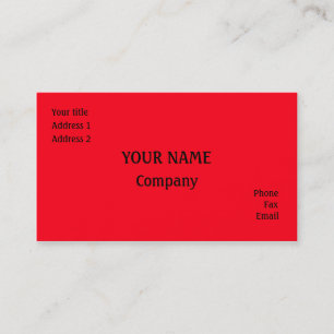 Red Business Card