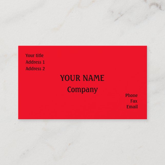 Red Business Card (Front)