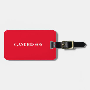 Red business sharp acrylic luggage tag