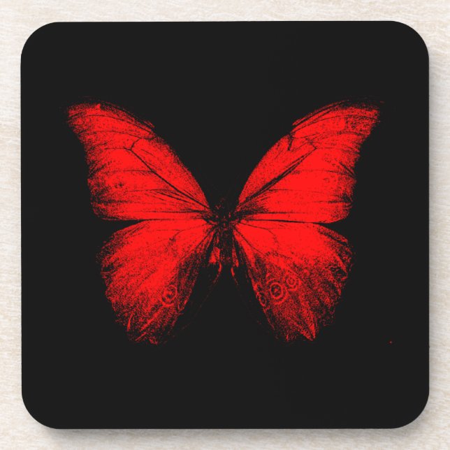 Red Butterfly Coasters (Front)