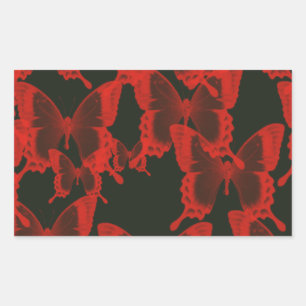 red butterfly from dark night  background sticker