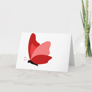 Red Butterfly Holiday Card