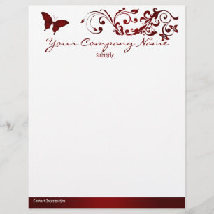 Red Butterfly Letterhead