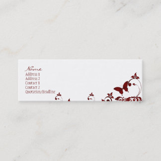 Red Butterfly Mini Business Card