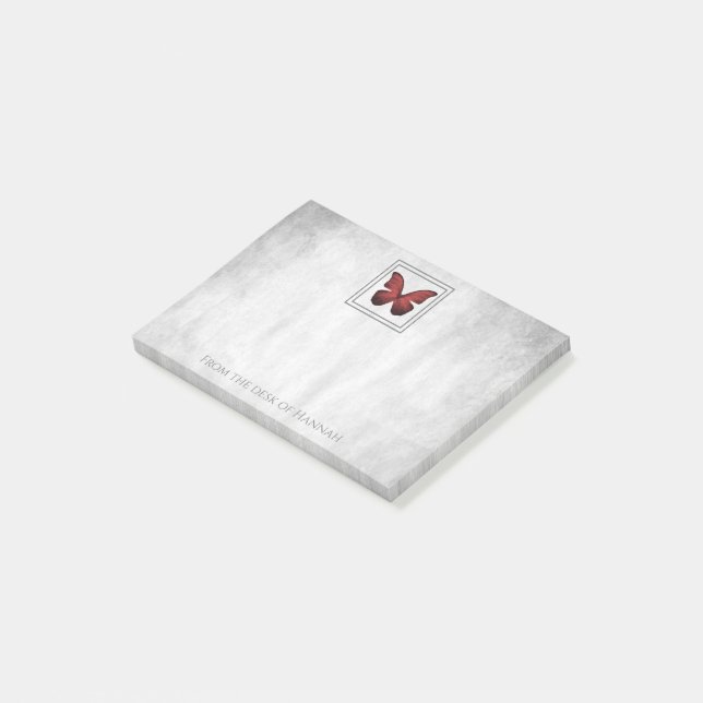 Red Butterfly Personalized Notes (Angled)