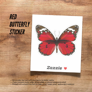 Red Butterfly Sticker