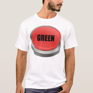 Red Button - Green T-Shirt