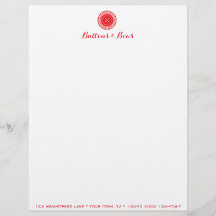 Red Button Letterhead