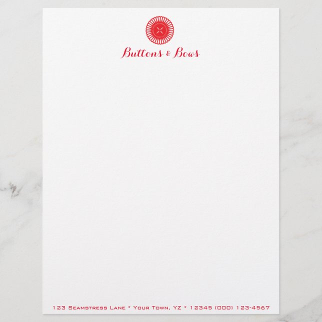 Red Button Letterhead (Front)