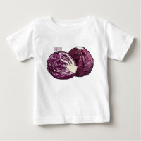 Red cabbage cartoon illustration 