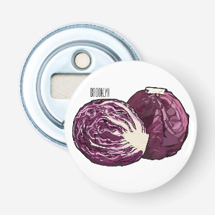 Red cabbage cartoon illustration bottle opener