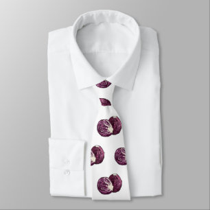Red cabbage cartoon illustration  tie