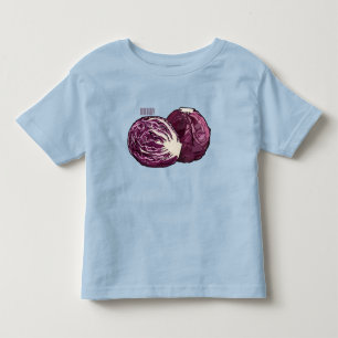 Red cabbage cartoon illustration toddler t-shirt