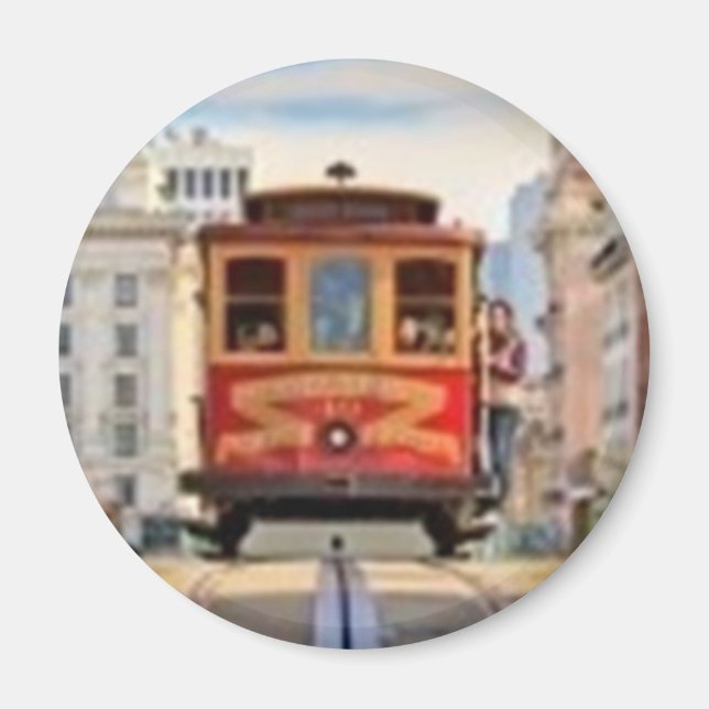 Red Cable Car Magnet (Front)