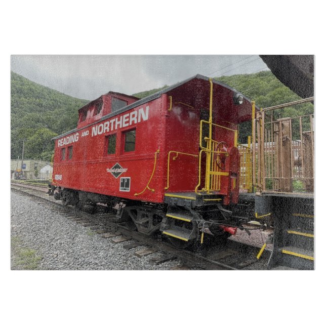 Red Caboose Cutting Board (Front)