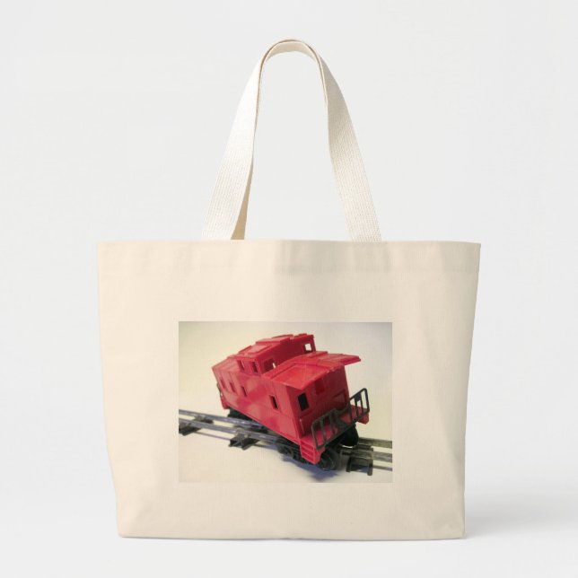 Red Caboose Large Tote Bag (Front)