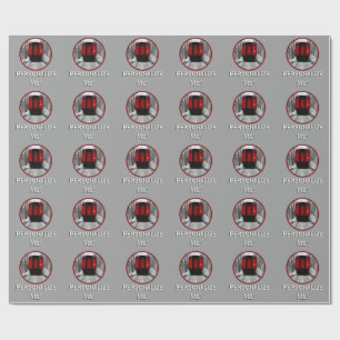Red Caboose Victorian Steam Train Wrapping Paper