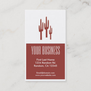 Red cactus customizable business cards