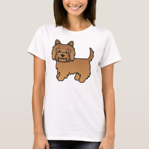 Red Cairn Terrier Cute Cartoon Dog T-Shirt