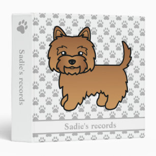 Red Cairn Terrier Dog & Pet Records Text Binder