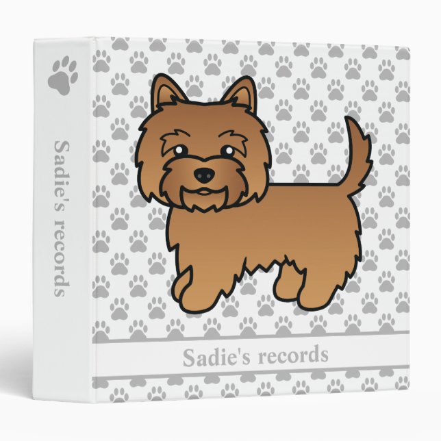 Red Cairn Terrier Dog & Pet Records Text Binder (Front/Spine)