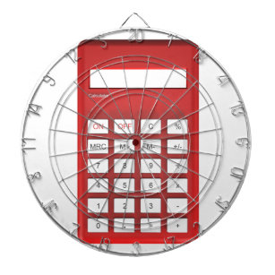 Red calculator calculator dartboard