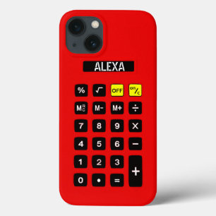 Red Calculator with Keypad  iPhone 13 Case