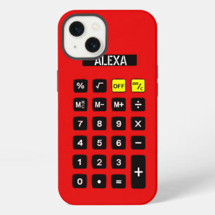 Red Calculator with Keypad iPhone 13 Case