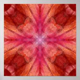 red caleidoscope poster