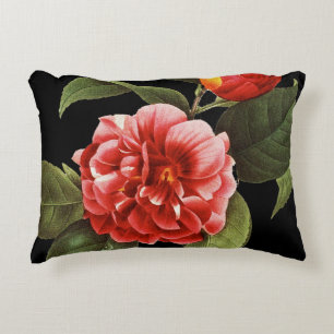 Red Camellia, 1833 Accent Pillow