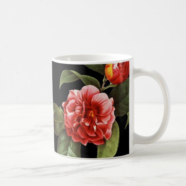 Red Camellia, 1833 Coffee Mug (Right)