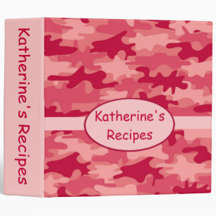 Red  Camo Camouflage Custom Notebook Binder