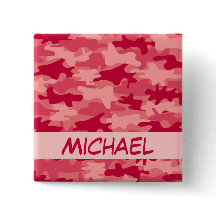 Red Camo Camouflage Name Personalized