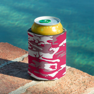 Red Camo Can Cooler