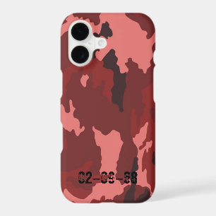 Red Camo Pattern Pink Maroon Camouflage